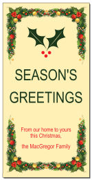 Christmas Mistletoe Holly Borders Cards  4